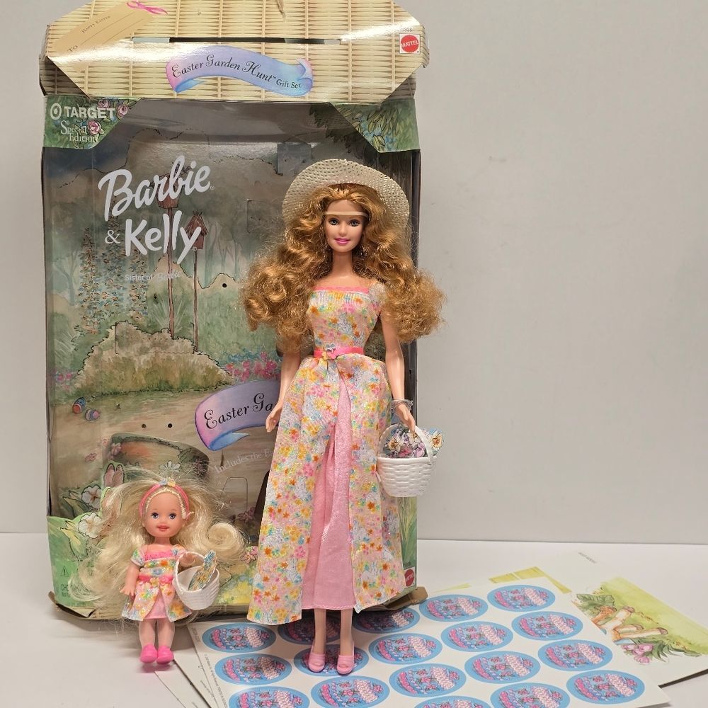 Barbie & Kelly Easter Garden Hunt Doll Gift Set Special Edition VTG 2000 Mattel